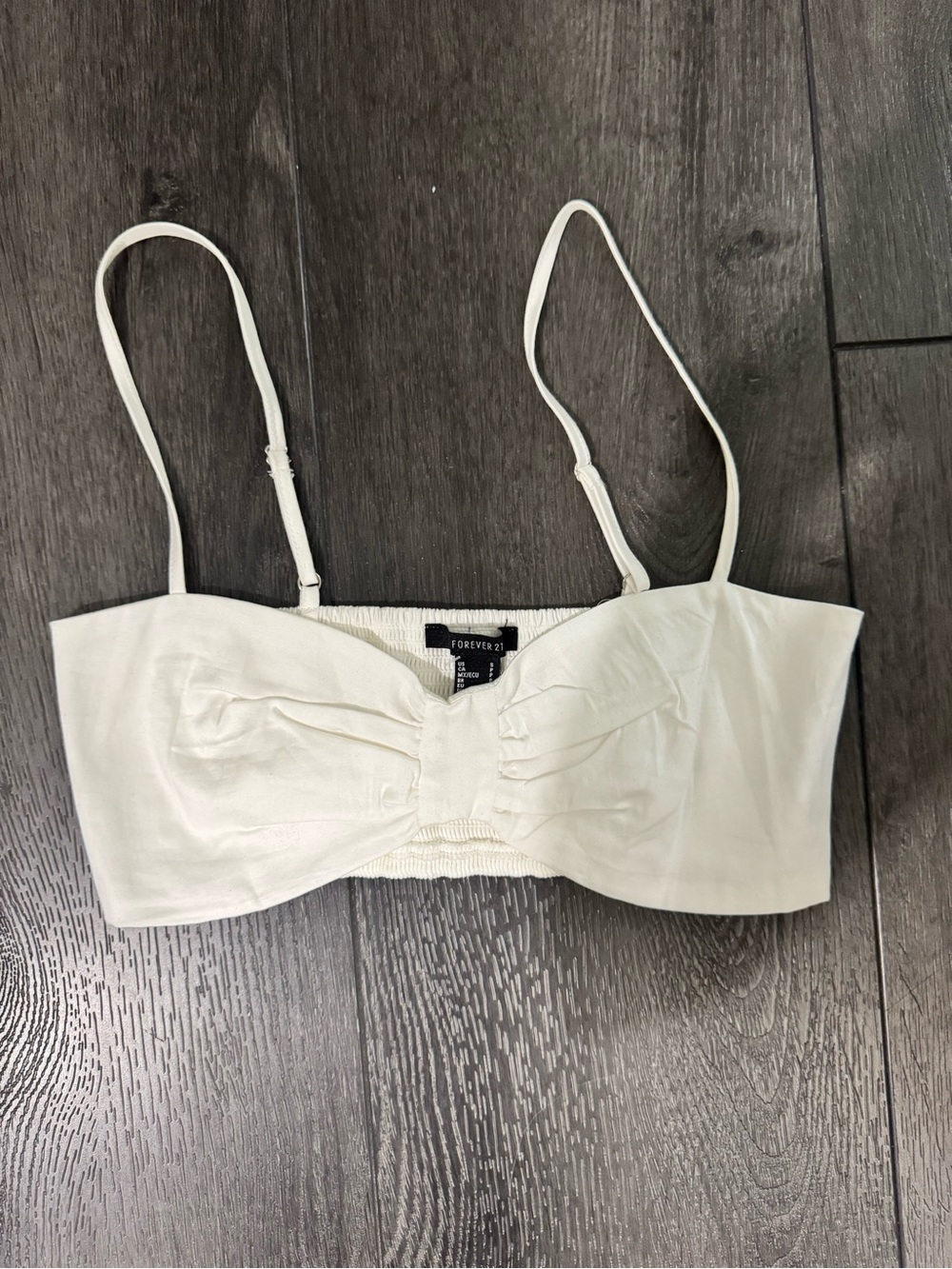 Forever 21 Women's White Crop-top